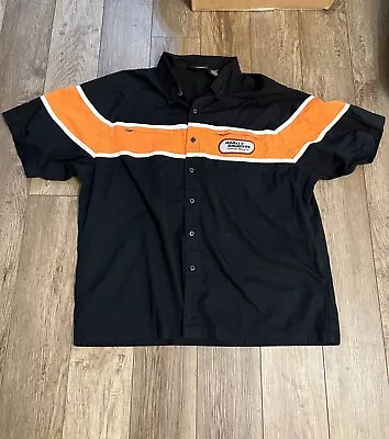 Vintage Harley Davidson Racing Biker Button Up Wrap Around Size XL • $40