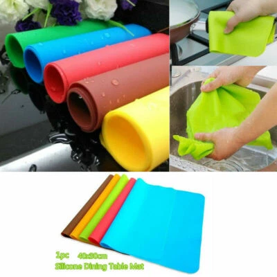 £6.22 • Buy 40*30cm Waterproof Silicone Desk Mat Heat Resistant Non-Slip Table Mat Desk Mat