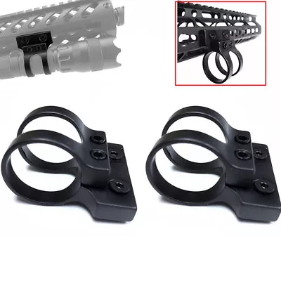 Tactical Keymod 1  25.4mm Flashlight Mount Quad Rail Mount Black • $4.99