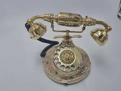 Beautiful Antique Nautical Solid Brass Rotary Dial Working Telephone Table Bench • $99