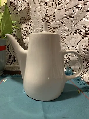 Melitta Vintage White Porcelain 8 1/2 Inch Teapot Lid Spout MCM Germany D Handle • $38.99