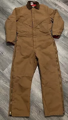 Walls Blizzard Pruf Tan Insulated Coveralls Mens Size XL Regular USA Red VTG • $25
