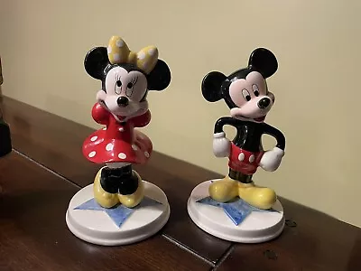 Ceramic Mickey And Minnie Mouse Figurines • $18