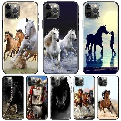 Running Horses Animals Phone Case For IPhone 14 13 12 11 Pro Max XS X 8 7 Cover • $14.95