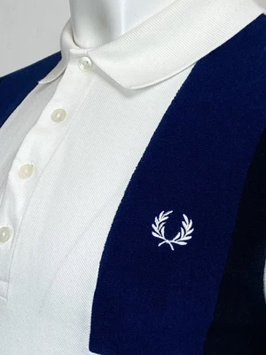 £4.20 • Buy Fred Perry X Reissues Towelling Panel Polo Shirt M (White) Mod Scooter 60s Skins
