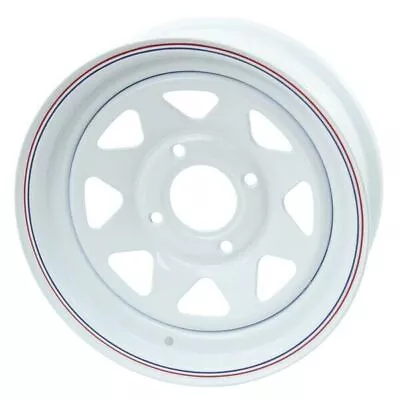 Empi 10-1002 Vw Baja Bug 15X5  4 Lug White Steel Spoke Wheel 2-1/2  Back Space • $179.95