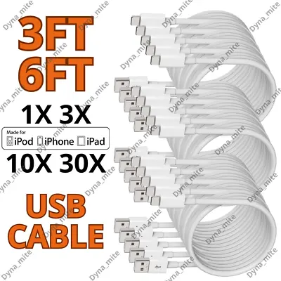 $3.99 • Buy USB IPhone Charger Fast For Apple Long Cable USB Lead 6 7 8 X XS XR 11 12 13 LOT