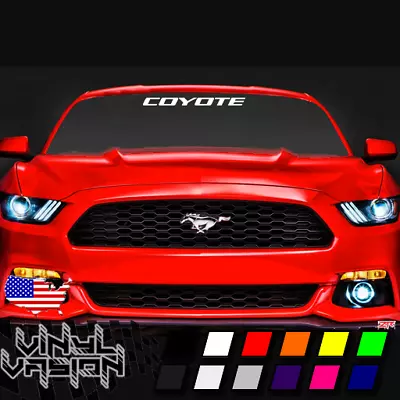 Matte White Windshield Banner Vinyl Decal Sticker For Ford Coyote F150 Mustang G • $19.95