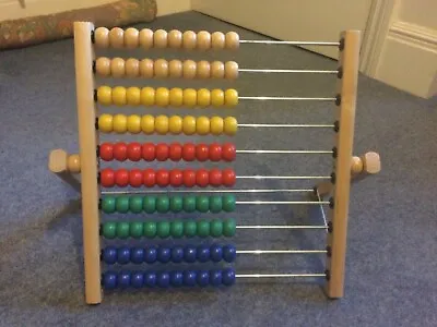 Vintage Ikea Wooden Abacus Childs Counting Frame Educational Toy Mathematics • £7.50