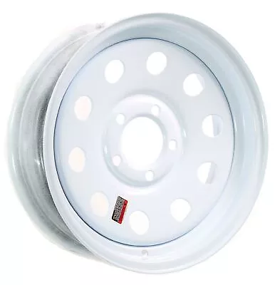 Trailer Rim Wheel 15 In. 15X6 5 Lug Hole Bolt Steel Highway Wheel White Modular • $69.97