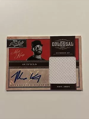 2011 Prime Cuts Matt Kemp #’d /10 Colossal Materials  Signatures Relic Auto Card • $19.99