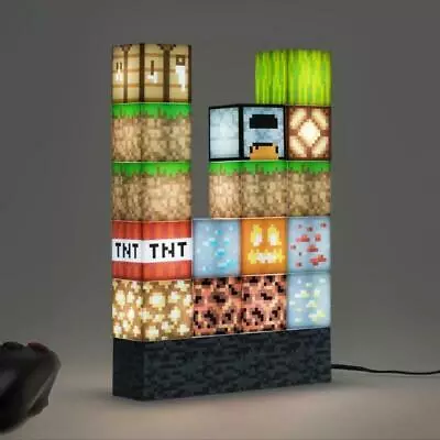 $29.99 • Buy Minecraft Building Block Light -Desk Lamp Bedroom Ningt Light Kids Toy Gift AU