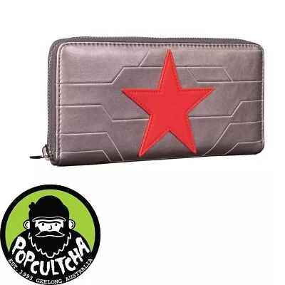 Captain America - Winter Soldier Cosplay 8” Faux Leather Zip-Around Wallet  New  • $59.99