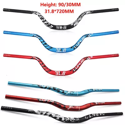 31.8 Mountain Bike Handlebar Aluminum MTB Swallow Riser Bar 720mm Big Angle USA • $15.74