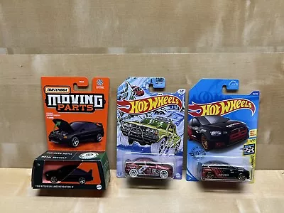 Matchbox Moving Parts 1996 Mitsubishi Lancer Evolution IV Hot Wheels 2008 Lot • $19.99