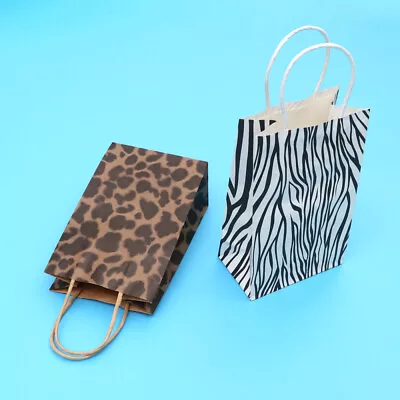  6 PCS Packaging Bag Gifts Bags Christmas Earth Tones Leopard Print • £9.99