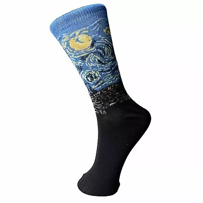 Novelty Socks Van Gogh Starry Night Design 2 Size UK 7-11 • $9