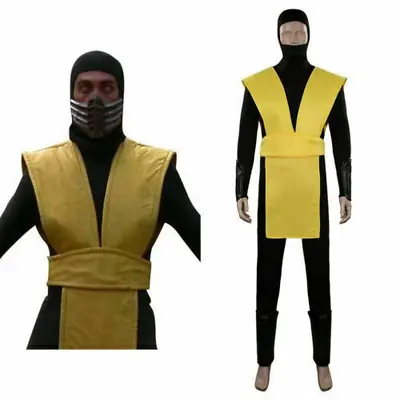 Mortal Kombat Scorpion Cosplay Costume Halloween Outfit Full Set • $37.05