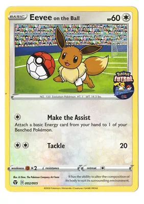 Pokémon Card Eevee On The Ball Futsal Promo NEW & Factory Sealed 002/005 • £24.99