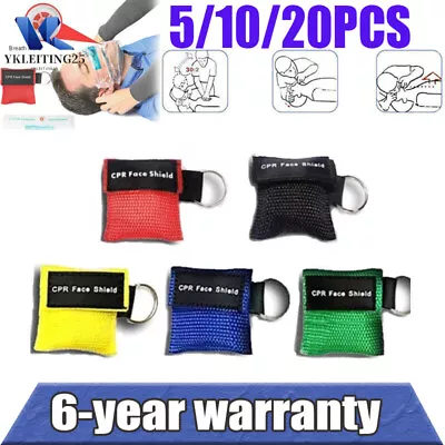 Cpr Face Shield Keychain Ring Aed First Aid Traning One Way Valve Cpr Kit Uk • £8.96