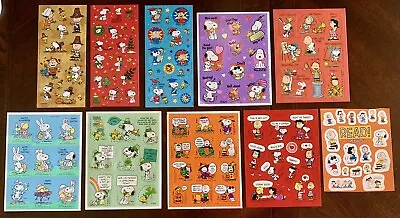 Snoopy Stickers Hallmark Variety Pack  9 Sheets - Vintage Hallmark Peanuts Gang • $26.95