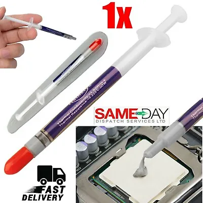 Thermal Paste Compound Grease Cooling Cpu Heatsink Syringe For Pc Silicone Paste • £2.99