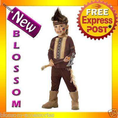 CK61 Lil  Warrior Indian Native Boys Toddler Child Fancy Dress Up Party Costume  • $36.53