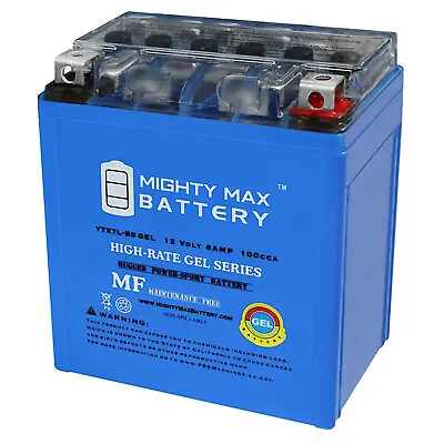 Mighty Max  12V 6AH GEL BATTERY FOR MOTORCYCLE / ATV / MOPED W /  WARRANTY • $27.99