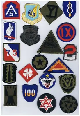 £9.25 • Buy US Army Cloth Formation Flash Badge BUNDLE Of 20 Assorted Badges