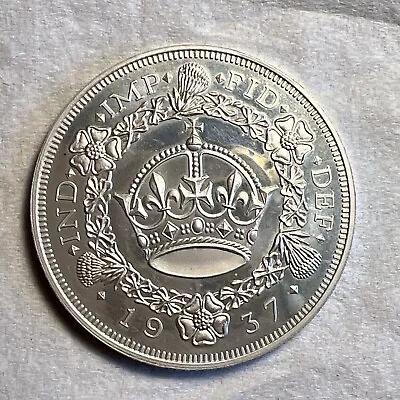 1937 Edward Viii Hallmarked Silver Proof Pattern Wreath Crown • £4.64