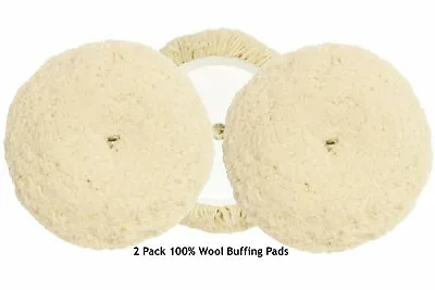 7-1/2” 100% Wool Hook & Loop Buffing Pad Compound Cutting & Polishing - 2 Pack • $22.95