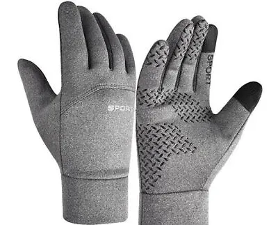 Mens Winter Gloves Warm Fleece Lined Thermal Touch Screen Windproof Waterproof • £5.53