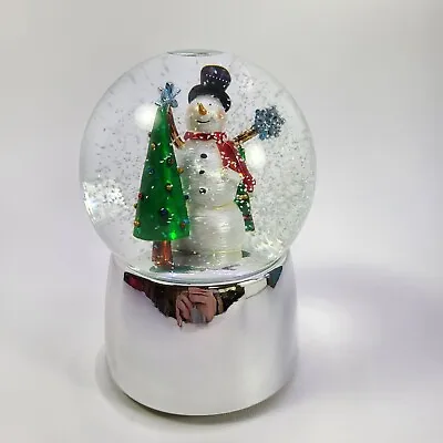 TOWLE SILVERSMITHS Snowman Snow Globe 12 Days Of Christmas MUSIC MACY SILVER Box • $28.99