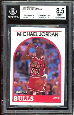Michael Jordan Card 1989-90 Hoops #200 BGS 8.5 (8 8.5 9 9) • $27