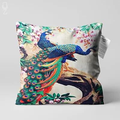 £15.70 • Buy Decorative Peacock Patterned Soft Cushion Cover | Double Sided | Multi-Sizes