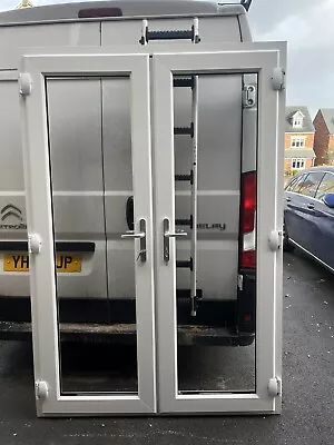 £179 • Buy External Upvc Double Glazed White French Doors In Frame