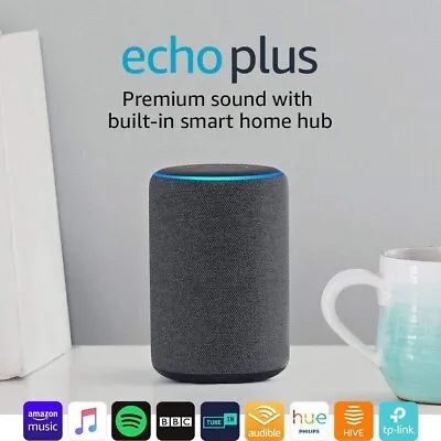 Amazon Echo Plus (2nd Generation) Smart Speaker In Charcoal Fabric - Unboxed • £64.99