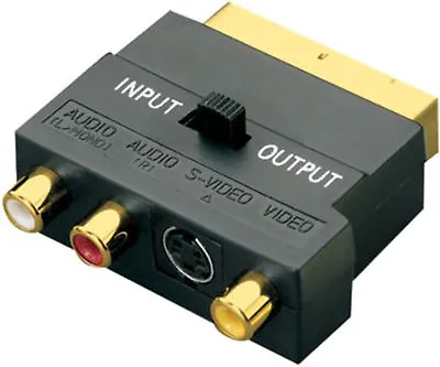 £5.99 • Buy Scart To 3 X RCA RCA's Phono Phonos Video & Audio AV Adapter With Input Output
