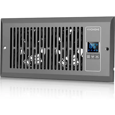 Quiet Register Booster Fan 4'' X 10'' W/ Intelligent Thermostat 10-Speed Control • $39.99