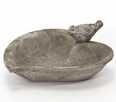 £9.48 • Buy Bird Bath Heart Shape Grey Food Bowl Concrete Body Of Water