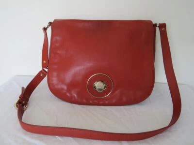 $68 • Buy Oroton Large Rust Tan Leather Large Satchel Crossbody Shoulder Bag