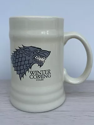 Game Of Thrones House Stark Ceramic Tankard Mug Stein Winter Is Coming HBO • £14