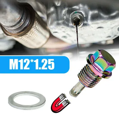 M12 X 1.25mm Car Engine Magnetic Oil Drain Plug Screw Nut Bolt Sump Nut Parts • $2.65