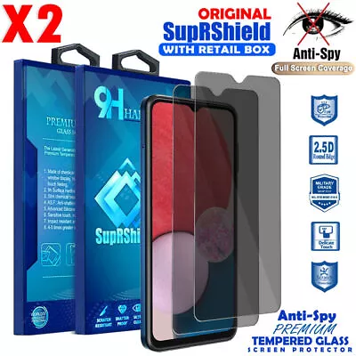 F Samsung Galaxy A12 A22 A52 A32 Clear & Privacy Tempered Glass Screen Protector • $7.95