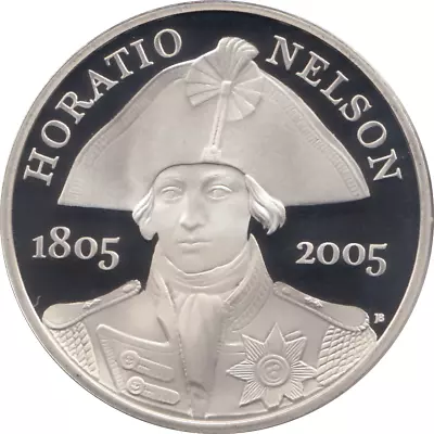 Coin Silver Proof Horatio Nelson 2005 £5 Capsule AUCT • £39.95