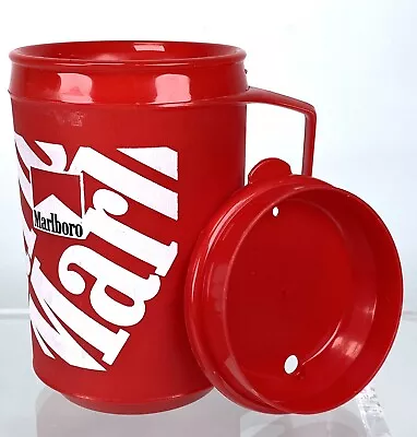 NOS Vintage Marlboro RED Promo Aladdin Insul Coffee Cup 12 Oz ORIGINAL STYLE Lid • $22.44