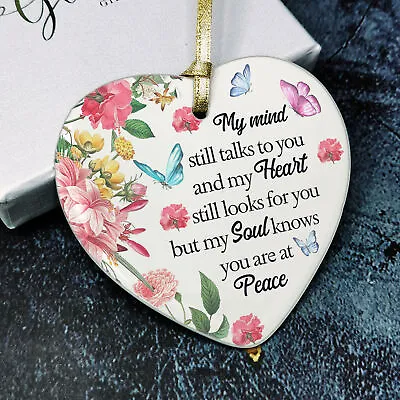 £4.99 • Buy Memorial Plaque Gift Floral Butterfly Hanging Sign Mum Dad Nan Grandad Christmas