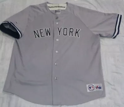 New York Yankees #15 Majestic MLB Baseball Jersey Adult Men Size XXL Vintage • $90