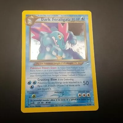 Dark Feraligatr 5/105 - Rare Holo - Neo Destiny - WOTC Pokemon CARD - MP/LP • $33.99