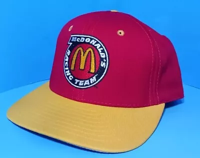 Vtg McDonald's Racing Team Red Snapback Embroided Trucker Hat Cap Made In USA  • $12.99